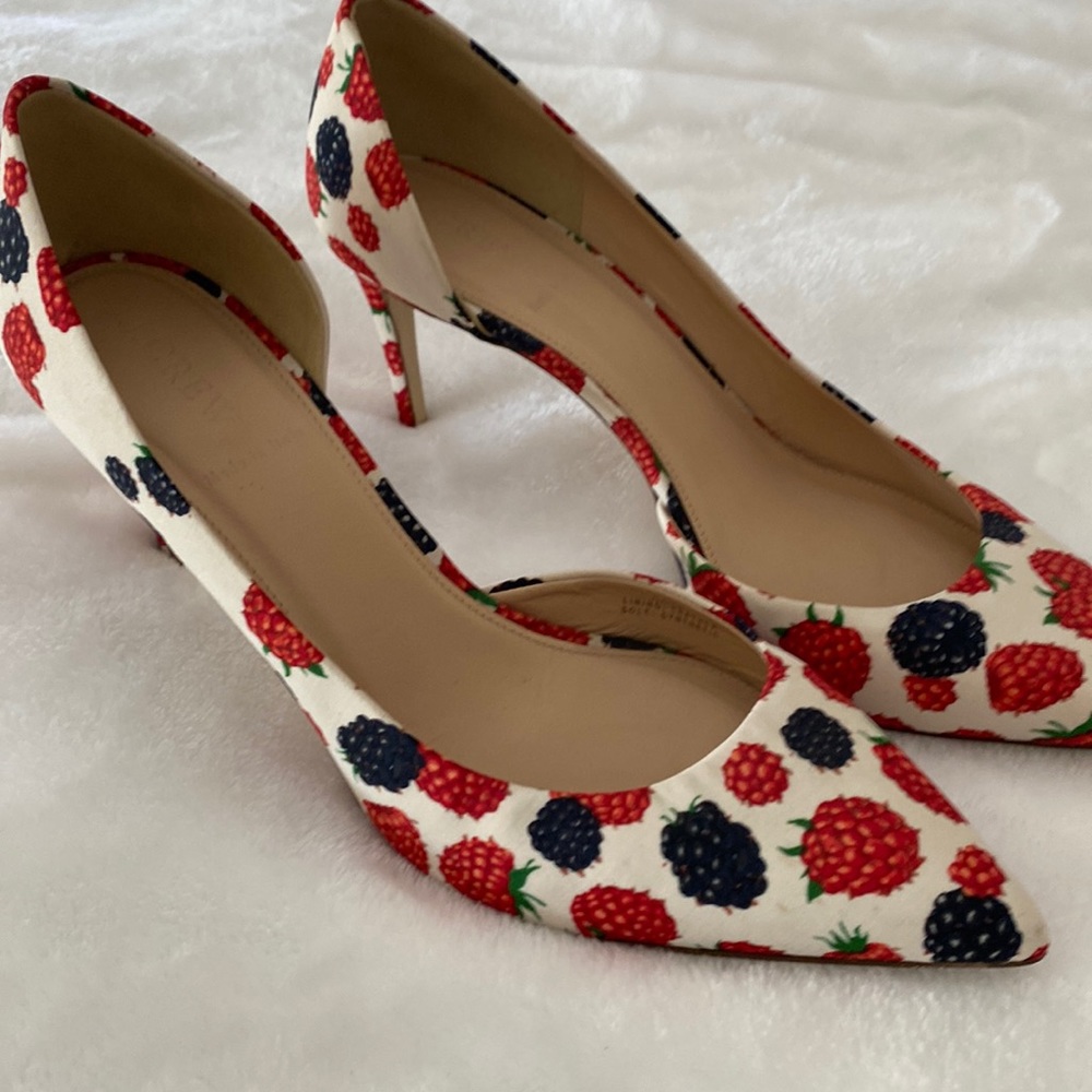 J. Crew raspberry and blackberry heels 👠. Size 10.